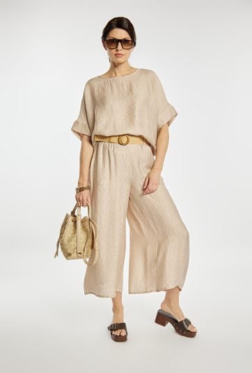 Spodnie wide leg 7/8