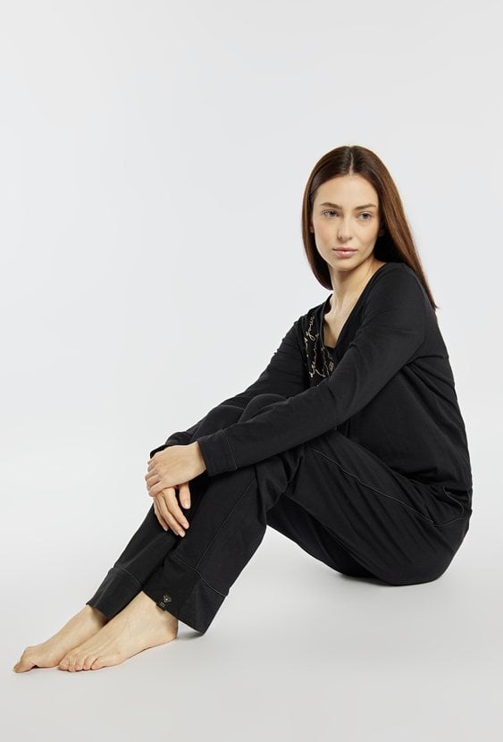 Spodnie od piżamy z satynowym wiązaniem