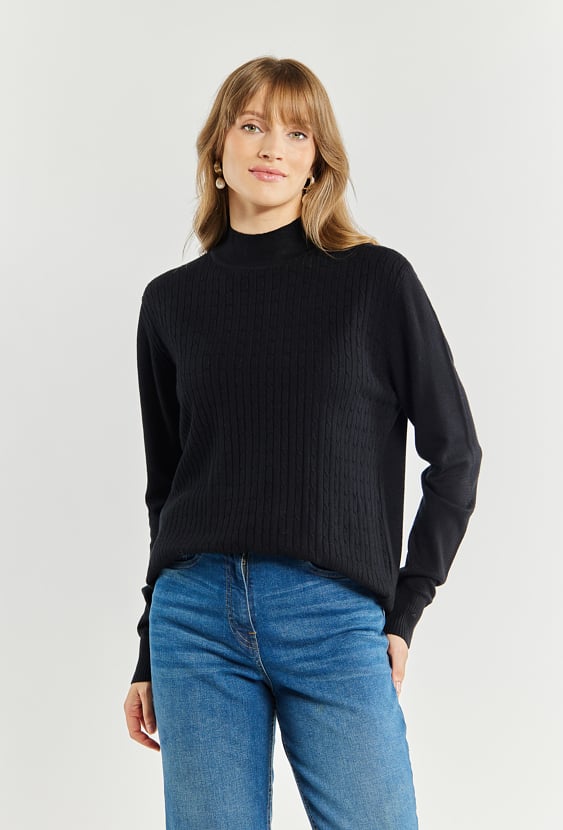 Sweter damski z pionowe prążki