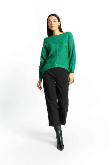 Połyskujący sweter damski