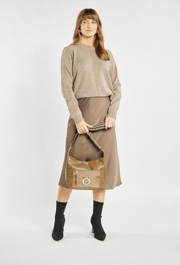 Torba na wzorzystym pasku