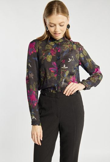 Koszula w roślinny wzór