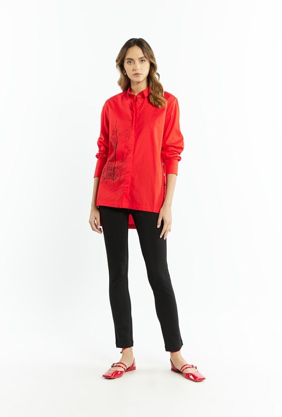 Koszula damska o kroju oversize