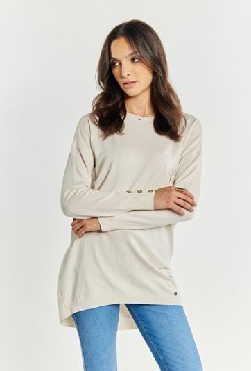 Sweter damski z kieszeniami