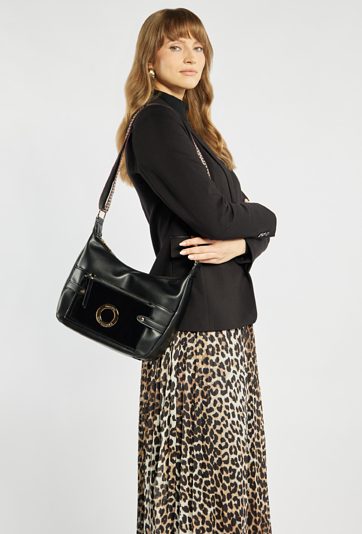 Torba na wzorzystym pasku