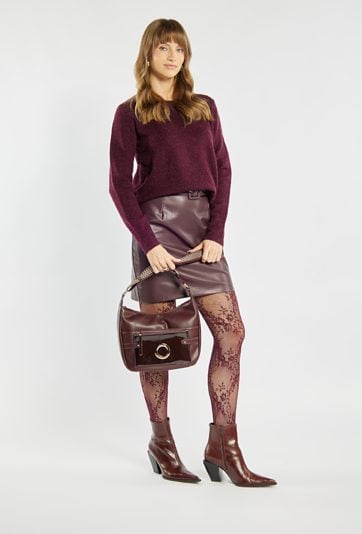 Torba na wzorzystym pasku