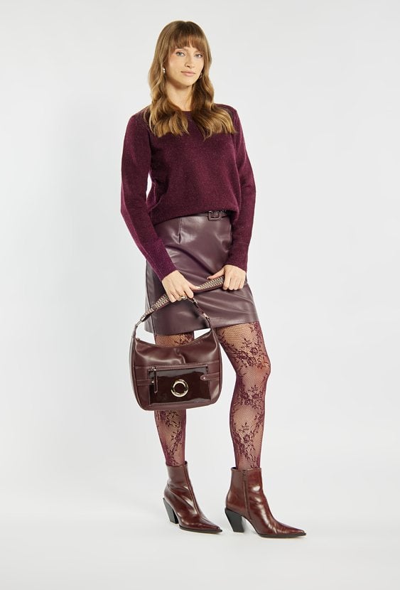 Torba na wzorzystym pasku