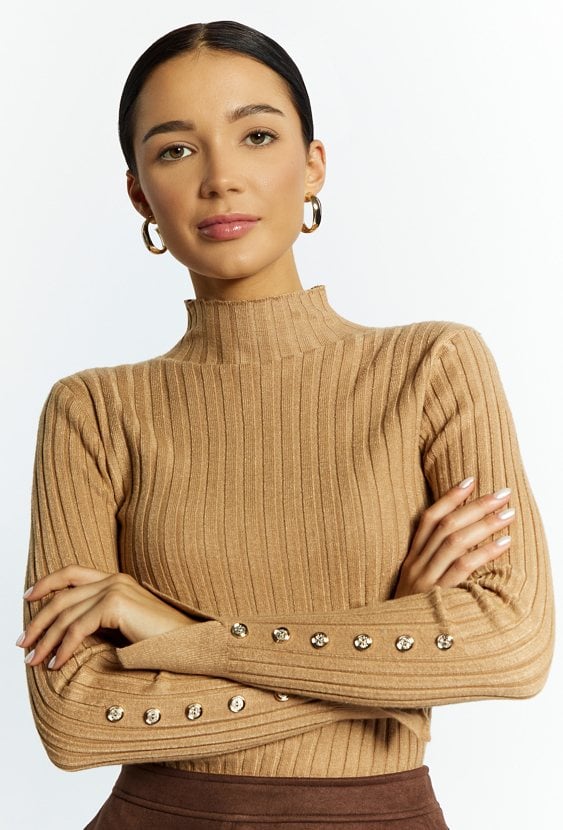 Sweter damski z półgolfem