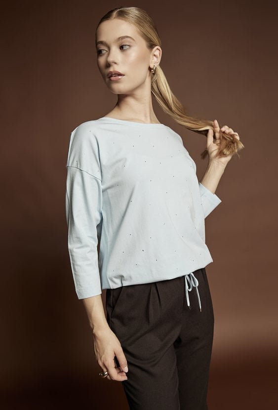 T-shirt damski z bawełną