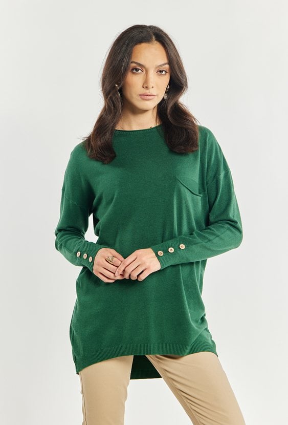 Sweter damski z kieszeniami