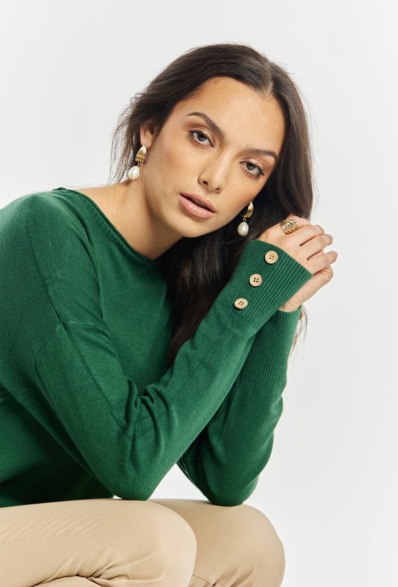 Sweter damski z kieszeniami