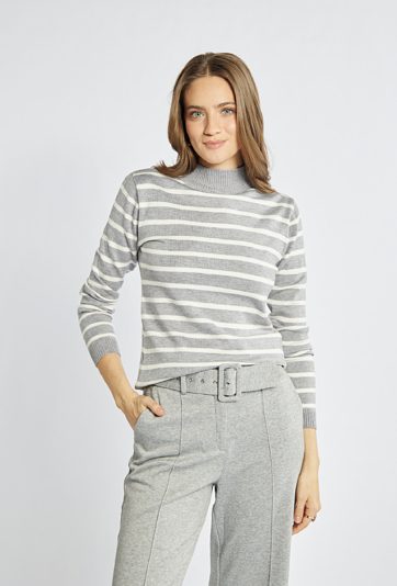 Sweter damski w paski