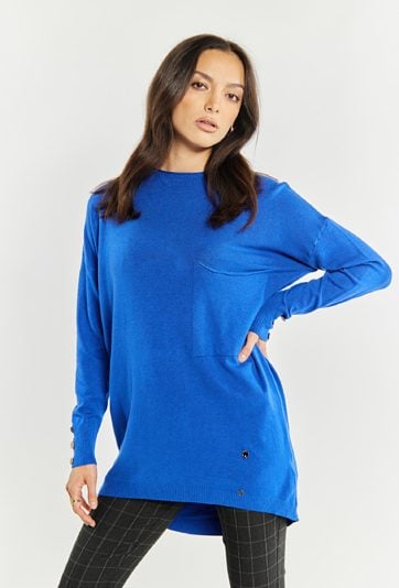 Sweter damski z kieszeniami