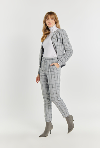 Spodnie z wzorem w kratę