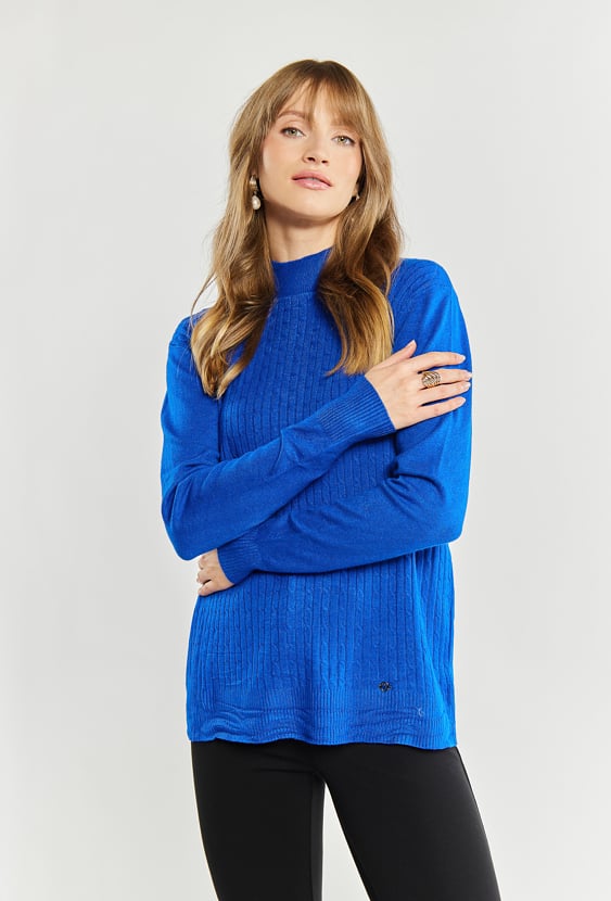 Sweter damski z półgolfem