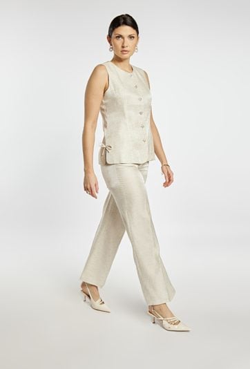 Eleganckie spodnie z dodatkiem lnu