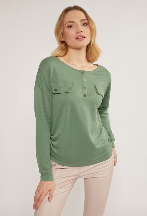 Bluza damska z ściągaczami