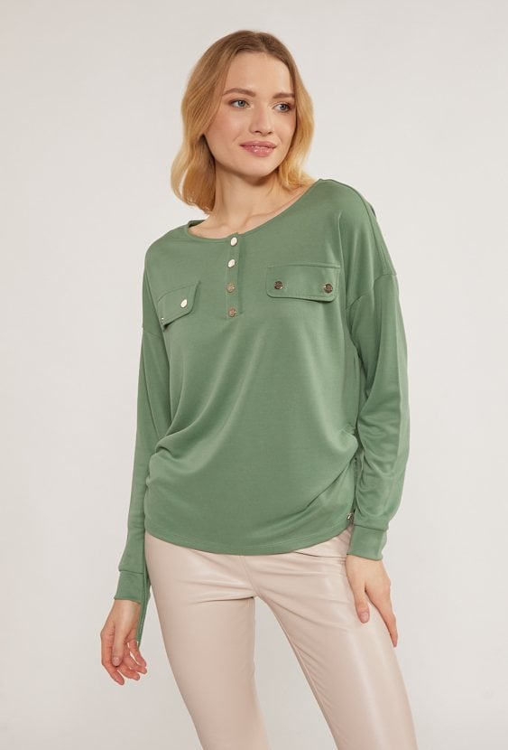 Bluza damska z ściągaczami