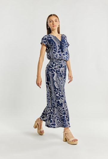 Wzorzysta spódnica damska