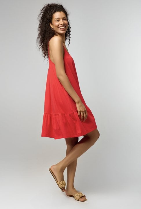 Bawełniana sukienka na ramiączkach