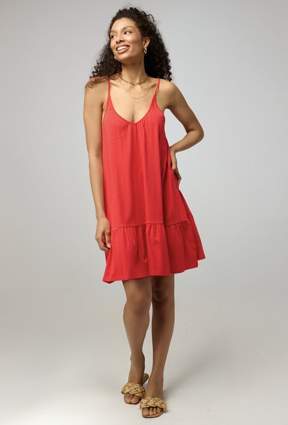 Bawełniana sukienka na ramiączkach