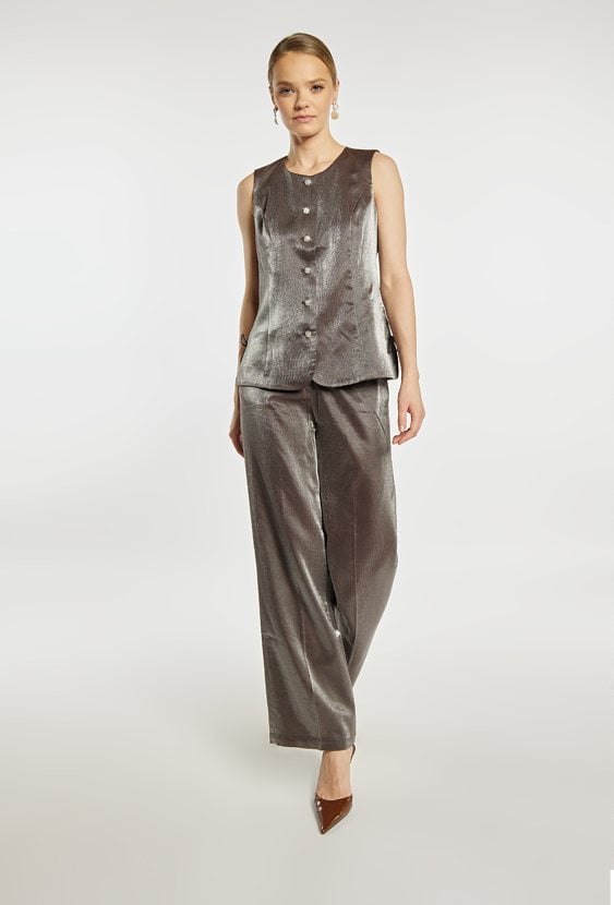 Eleganckie spodnie z dodatkiem lnu