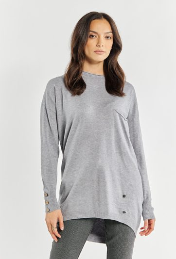 Sweter damski z kieszeniami