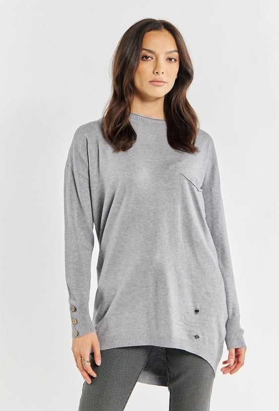 Sweter damski z kieszeniami
