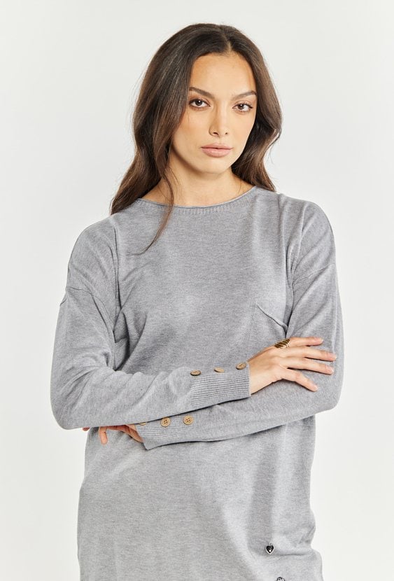 Sweter damski z kieszeniami