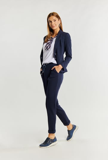 Spodnie damskie z wiązaniem