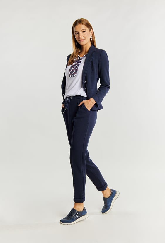 Spodnie damskie z wiązaniem