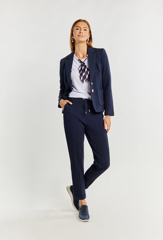 Spodnie damskie z wiązaniem