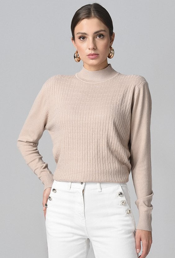 Sweter damski z półgolfem