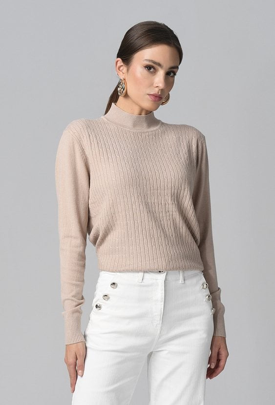 Sweter damski z półgolfem