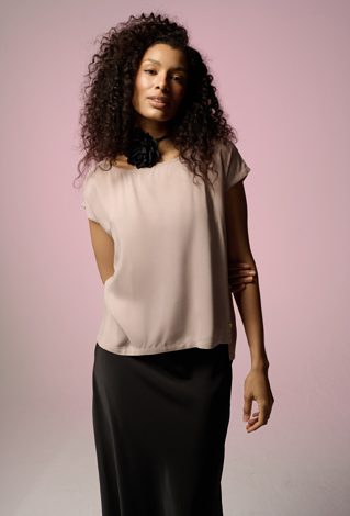 Bluzka z krótkim rękawem z wiskozy