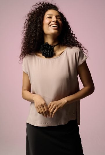 Bluzka z krótkim rękawem z wiskozy