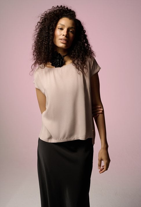 Bluzka z krótkim rękawem z wiskozy