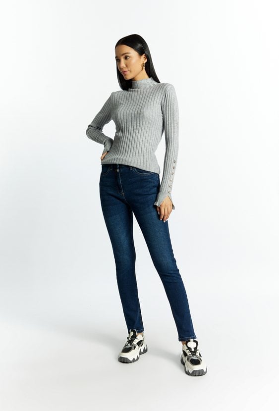 Sweter damski z półgolfem