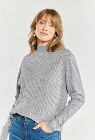 Sweter damski z półgolfem