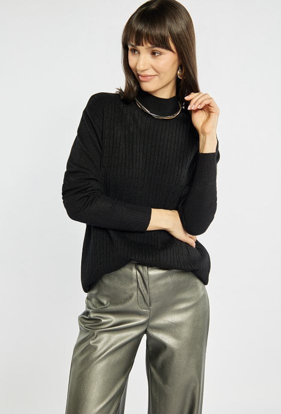 Sweter damski z półgolfem