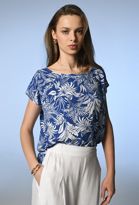 Bluzka z krótkim rękawem z wiskozy