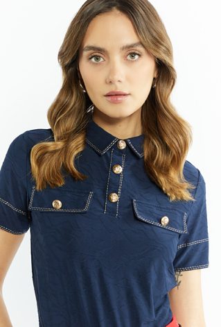 Bluzka damska z kołnierzykiem