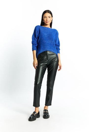 Połyskujący sweter damski