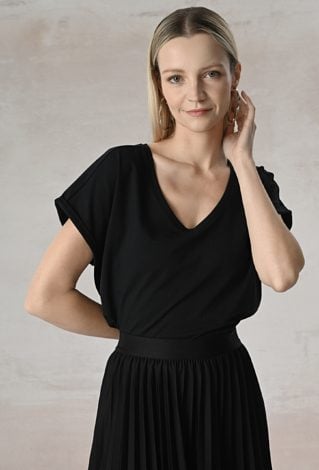 Bawełniany gładki t-shirt