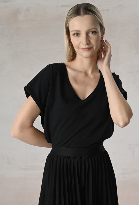 Bawełniany gładki t-shirt