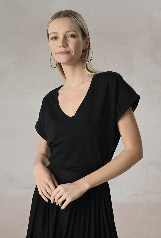 Bawełniany gładki t-shirt