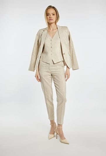 Eleganckie spodnie z dodatkiem lnu