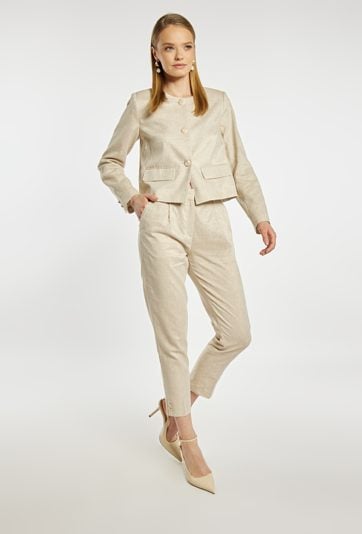 Eleganckie spodnie z dodatkiem lnu