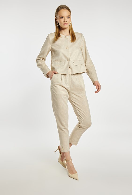 Eleganckie spodnie z dodatkiem lnu