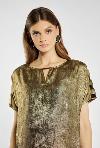 Bluzka z metalicznym połyskiem